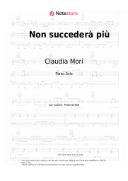 Sheet music, chords Claudia Mori, Adriano Celentano - Non succederà più