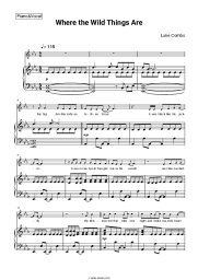 Sheet music, chords Luke Combs - Where the Wild Things Are