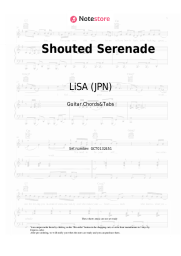 Sheet music, chords LiSA (JPN) - Shouted Serenade