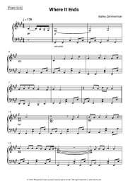 Sheet music, chords Bailey Zimmerman - Where It Ends