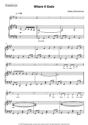 Sheet music, chords Bailey Zimmerman - Where It Ends