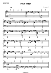 Sheet music, chords Tones and I - Down Under