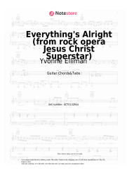 Sheet music, chords Yvonne Elliman, Ian Gillan, Murray Head - Everything's Alright (from rock opera Jesus Christ Superstar)