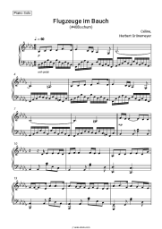 Sheet music, chords Céline, Herbert Grönemeyer - Flugzeuge im Bauch (#40Bochum)