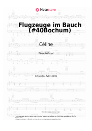 Sheet music, chords Céline, Herbert Grönemeyer - Flugzeuge im Bauch (#40Bochum)