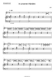 Sheet music, chords Juli - In unseren Händen