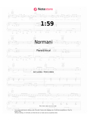 Sheet music, chords Normani, Gunna - 1:59