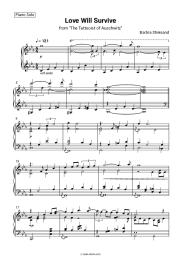 Sheet music, chords Barbra Streisand - Love Will Survive