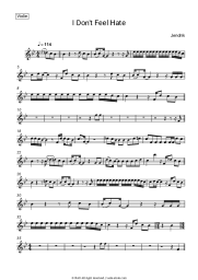 Sheet music, chords Jendrik - I Don't Feel Hate