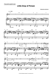 Sheet music, chords Rebekka Bakken - Little Drop of Poison