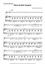 Sheet music, chords Mark Forster, Kontra K - Wenn Du Mich Vergisst