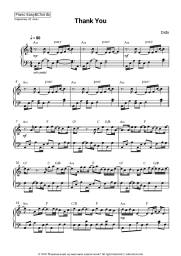 Sheet music, chords Dido - Thank You