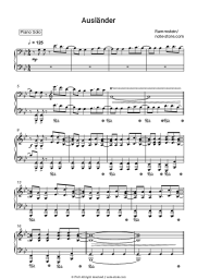 Sheet music, chords Rammstein - Ausländer