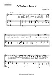 Sheet music, chords Matt Maltese - As the World Caves In