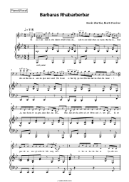 Sheet music, chords Bodo Wartke, Marti Fischer - Barbaras Rhabarberbar