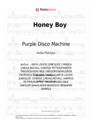 Sheet music, chords Purple Disco Machine, Benjamin Ingrosso, Nile Rodgers, Shenseea - Honey Boy