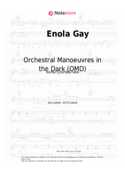 Sheet music, chords Orchestral Manoeuvres in the Dark (OMD) - Enola Gay