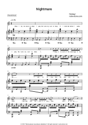 Sheet music, chords Halsey - Nightmare