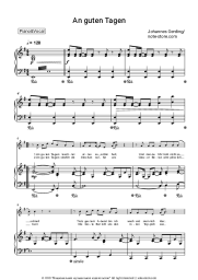 Sheet music, chords Johannes Oerding - An guten Tagen