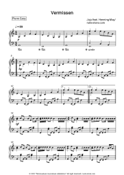 Sheet music, chords Juju, Henning May - Vermissen