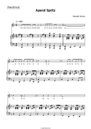 Sheet music, chords Vincent Gross - Aperol Spritz