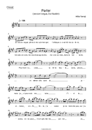 Sheet music, chords Hiba Tawaji - Parler (version longue, De Aladdin)