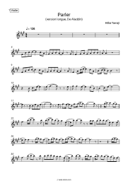 Sheet music, chords Hiba Tawaji - Parler (version longue, De Aladdin)