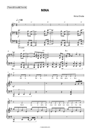 Sheet music, chords Nina Chuba - NINA