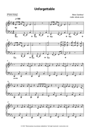 Sheet music, chords Nico Santos - Unforgettable