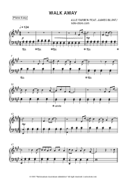 Sheet music, chords Alle Farben, James Blunt - Walk Away