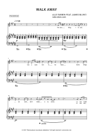 Sheet music, chords Alle Farben, James Blunt - Walk Away