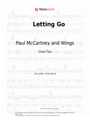 Sheet music, chords Paul McCartney and Wings, Paul McCartney - Letting Go