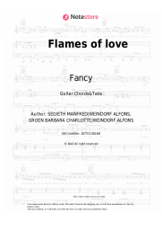 Sheet music, chords Fancy - Flames of love