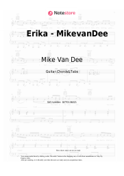 Sheet music, chords Mike Van Dee - Erika - MikevanDee