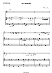 Sheet music, chords Willie Nelson - The Border