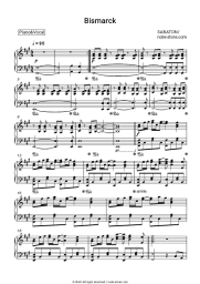 Sheet music, chords Sabaton - Bismarck