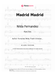 Sheet music, chords Nilda Fernandez - Madrid Madrid