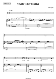 Sheet music, chords Vera Lynn - It Hurts To Say Goodbye