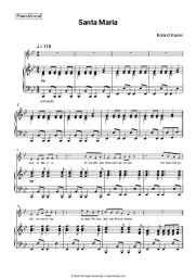 Sheet music, chords Roland Kaiser - Santa Maria