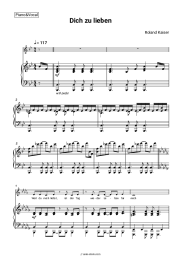 Sheet music, chords Roland Kaiser - Dich zu lieben