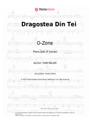 Sheet music, chords O-Zone - Dragostea Din Tei