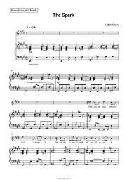 Sheet music, chords Kabin Crew - The Spark