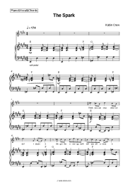 Sheet music, chords Kabin Crew - The Spark