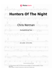 Sheet music, chords Chris Norman - Hunters Of The Night