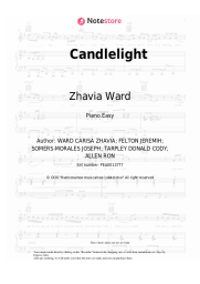 Sheet music, chords Zhavia Ward - Candlelight