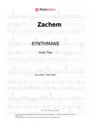 Sheet music, chords 6YNTHMANE, 5sta Family, BAbyBoi - Zachem