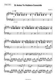 Sheet music, chords Karol G - Si Antes Te Hubiera Conocido