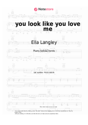 Sheet music, chords Ella Langley, Riley Green - you look like you love me