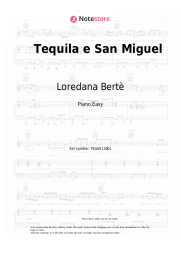 Sheet music, chords Loredana Bertè - Tequila e San Miguel
