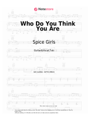 Sheet music, chords Spice Girls - Who Do You Think You Are